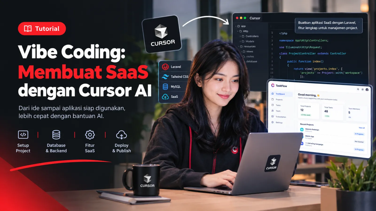Tutorial Vibe Coding: Membuat SaaS dengan Cursor AI dari Nol